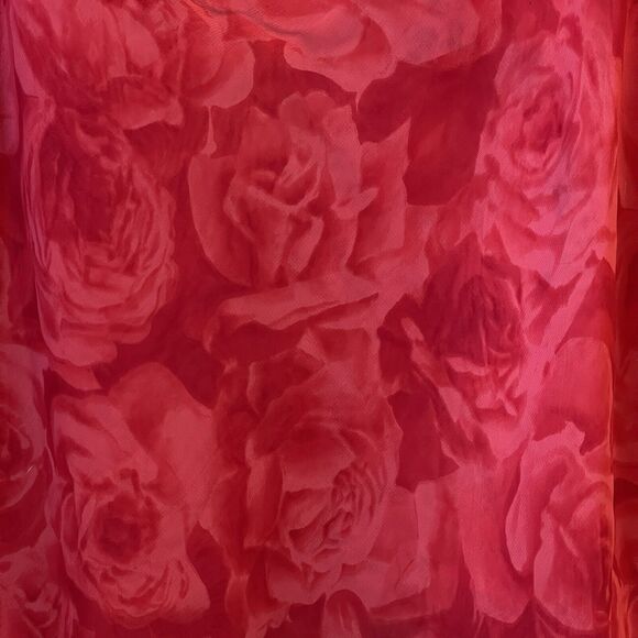 Vintage Valerie Stevens Womens Cami Top Extra Large Red Rose Mesh Y2K Romantic - Picture 3 of 11